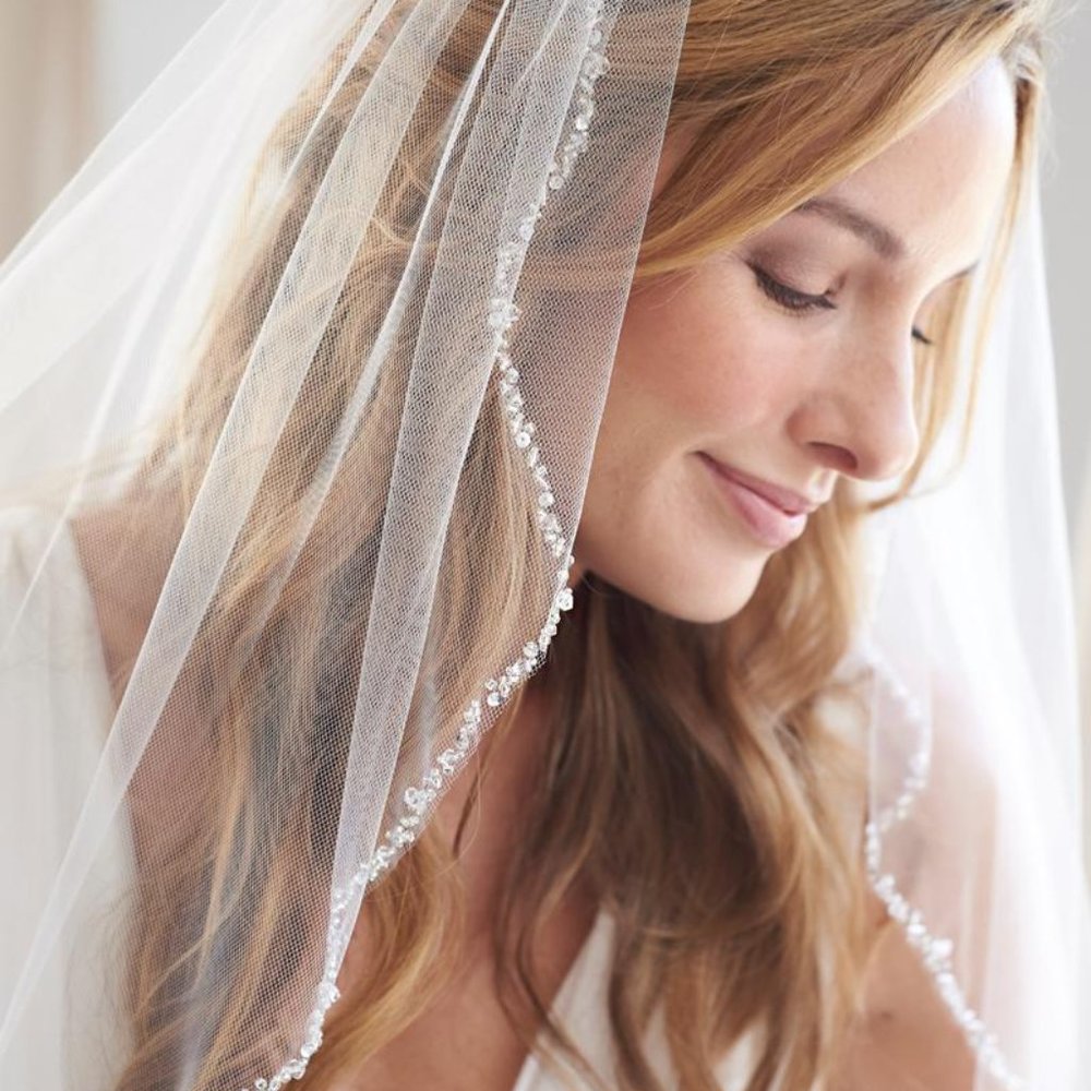 JULIA CRYSTAL BEADED CATHEDRAL LENGTH VEIL